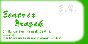 beatrix mrazek business card